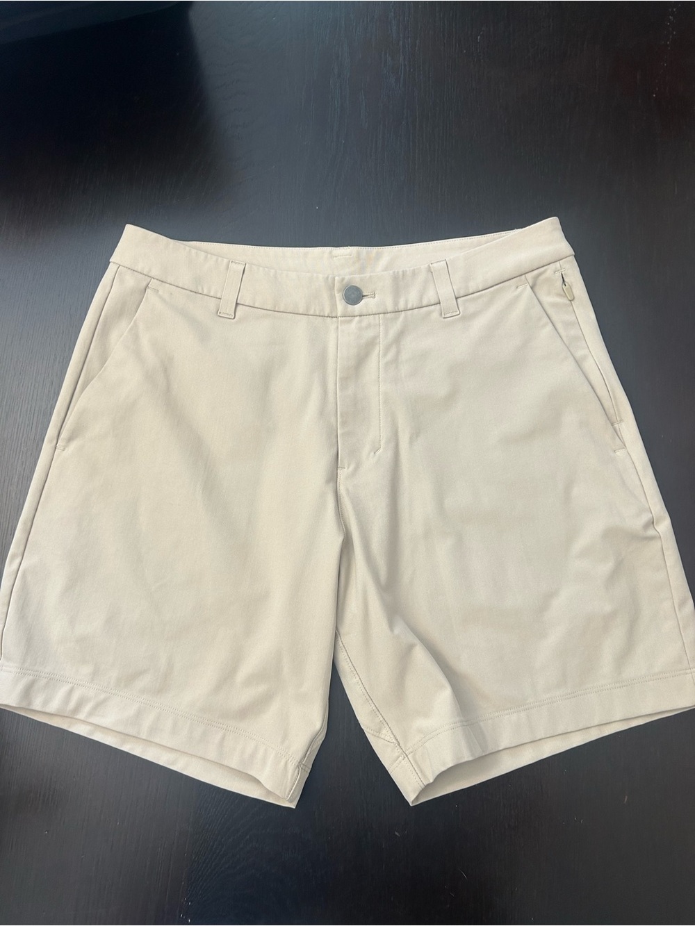 lululemon athletica Men's Flat-Front Chino Shorts in Light Beige